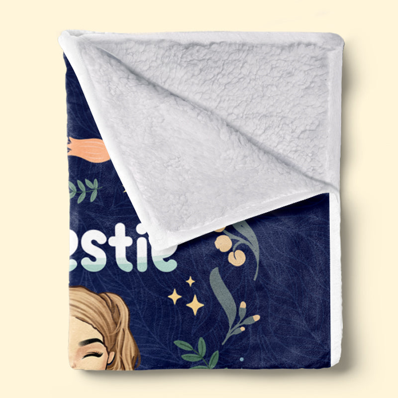 Un ami est une âme qui réside dans deux corps - Couverture personnalisée Bestie - Cadeau de Noël pour meilleures amies, meilleures amies, sœurs