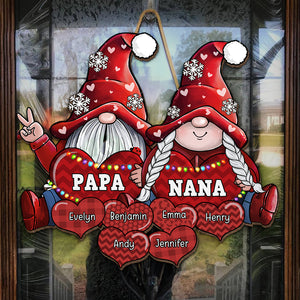 La famille, c'est Noël ! - Panneau en bois personnalisé pour décoration d'intérieur - Cadeau de pendaison de crémaillère, cadeau de Noël pour grand-mère et grand-père