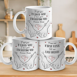 Je te garde pour toujours - Mug personnalisé effet gonflé 3D imprimé pour couple - Cadeau pour mari et femme, anniversaire