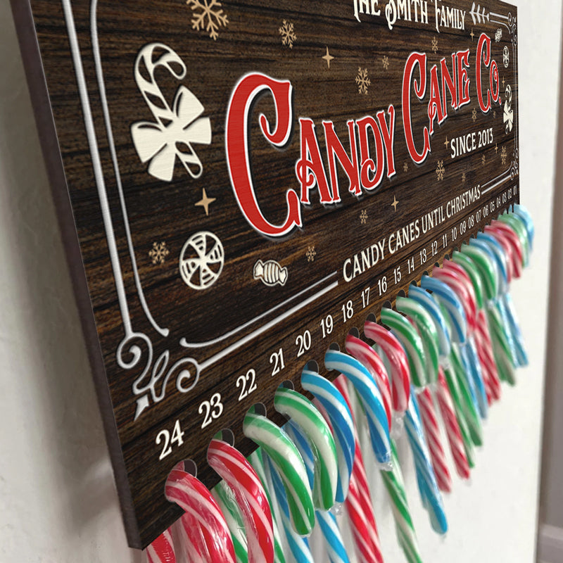 Sweet But Twisted - Panneau en bois personnalisé pour compte à rebours de Noël, calendrier de l'Avent - Cadeau de Noël pour les membres de la famille