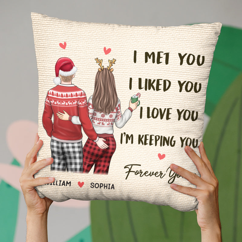 Coussin personnalisé pour couple - Cadeau de Noël pour mari et femme, anniversaire