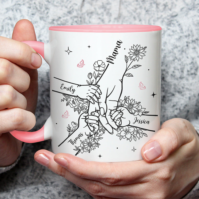 L'amour d'une mère ne finira jamais - Tasse personnalisée avec accents pour la famille - Fête des mères, cadeau pour maman, grand-mère