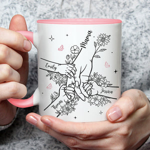 L'amour d'une mère ne finira jamais - Tasse personnalisée avec accents pour la famille - Fête des mères, cadeau pour maman, grand-mère