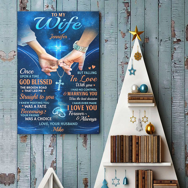 Je savais que te rencontrer était un destin - Affiche verticale personnalisée pour couple - Cadeau pour mari et femme, anniversaire