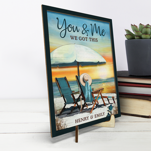 Tu es ma priorité numéro un - Plaque en bois personnalisée à 2 couches avec support pour couple - Cadeau de pendaison de crémaillère pour mari et femme, anniversaire