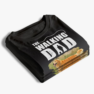 T-shirt, sweat à capuche et sweat-shirt unisexe personnalisé avec photo « Père chien à temps plein » – Cadeau de Noël pour propriétaires et amoureux des animaux