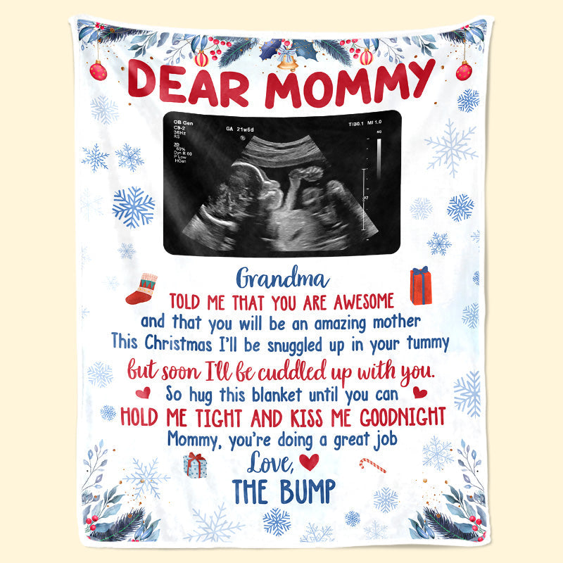 Couverture personnalisée pour bébé avec photo « Vous serez une mère formidable » - Cadeau de naissance, premier Noël, cadeau de Noël pour une première maman