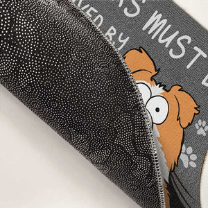 Notre paillasson est approuvé par les animaux de compagnie - Tapis décoratif personnalisé pour chien et chat - Cadeau de pendaison de crémaillère pour les amoureux des animaux et les propriétaires d'animaux