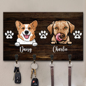 Bonjour, nous espérons que vous aimez les chiens ! Porte-clés rectangulaire personnalisé pour décoration d'intérieur, porte-clés, cadeau de pendaison de crémaillère pour les propriétaires d'animaux et les amoureux des animaux.