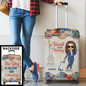 Tous ceux qui errent ne sont pas perdus - Housse de bagage personnalisée pour voyage - Cadeau de vacances, cadeau pour les amateurs de voyages d'aventure
