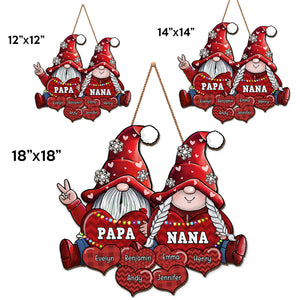 La famille, c'est Noël ! - Panneau en bois personnalisé pour décoration d'intérieur - Cadeau de pendaison de crémaillère, cadeau de Noël pour grand-mère et grand-père