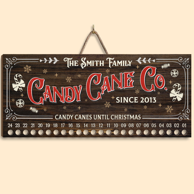 Sweet But Twisted - Panneau en bois personnalisé pour compte à rebours de Noël, calendrier de l'Avent - Cadeau de Noël pour les membres de la famille