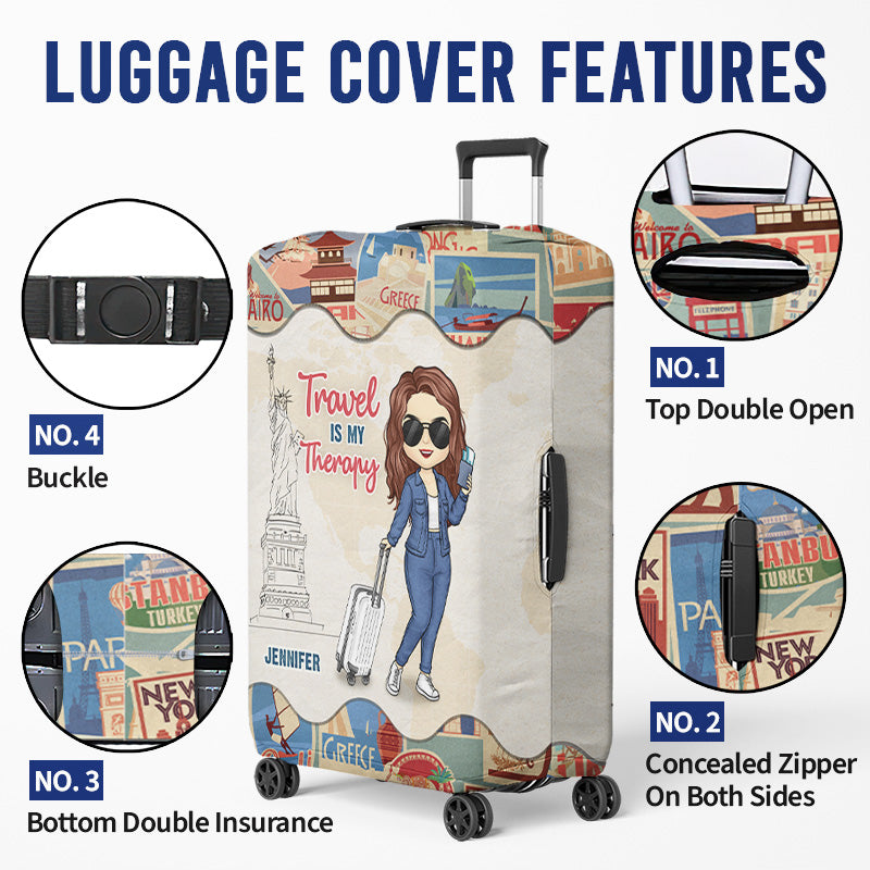 Tous ceux qui errent ne sont pas perdus - Housse de bagage personnalisée pour voyage - Cadeau de vacances, cadeau pour les amateurs de voyages d'aventure