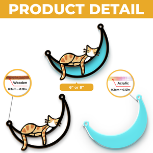 Lazy Cat - Cat Personalized Window Hanging Suncatcher - Gift For Pet Owners, Pet Lovers