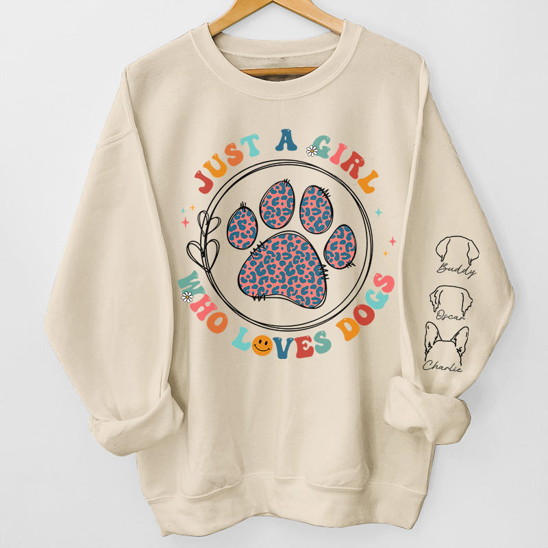 Just Me &amp; My Pets - Sweat-shirt unisexe personnalisé pour chien et chat avec motif sur la manche - Cadeau pour propriétaires et amoureux des animaux