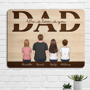 Mon super papa - Panneau rectangulaire personnalisé en bois pour décoration d'intérieur - Cadeau de pendaison de crémaillère pour papa