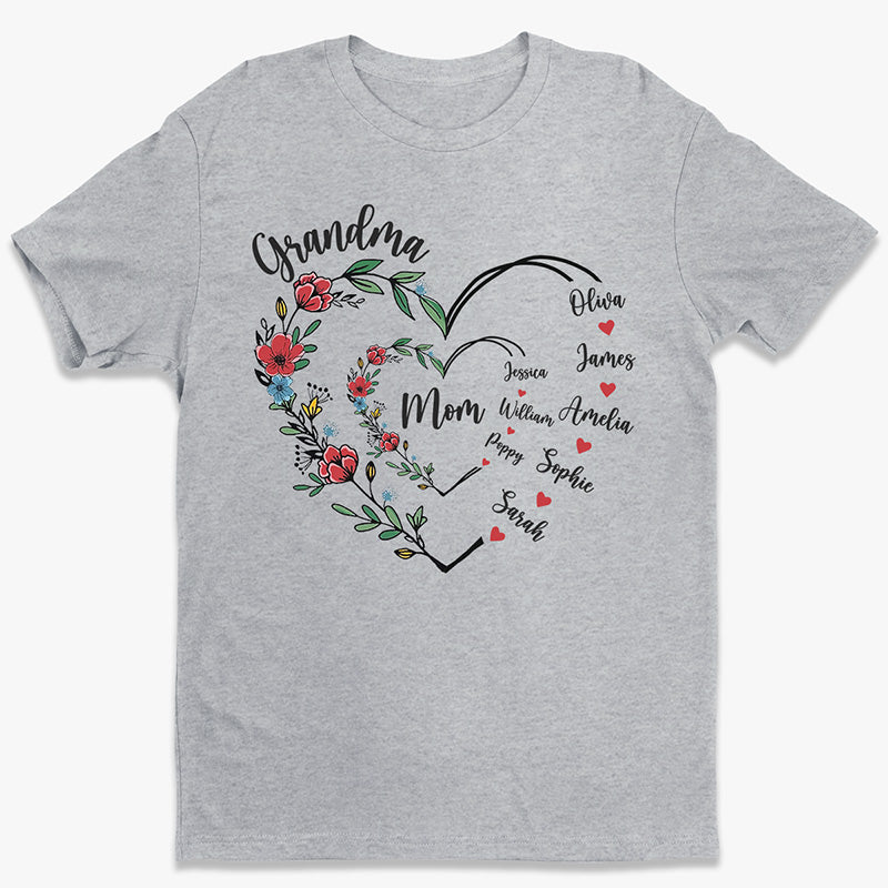 Je t'aime pour toujours et à jamais - T-shirt unisexe personnalisé, sweat à capuche, cadeau pour maman, grand-mère
