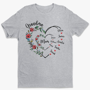 Je t'aime pour toujours et à jamais - T-shirt unisexe personnalisé, sweat à capuche, cadeau pour maman, grand-mère