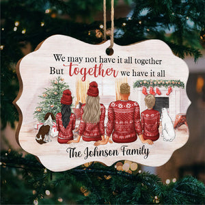 Ensemble, nous avons tout - Décoration familiale personnalisée - Bois en forme de Benelux - Cadeau de Noël pour les membres de la famille, les propriétaires d'animaux et les amoureux des animaux
