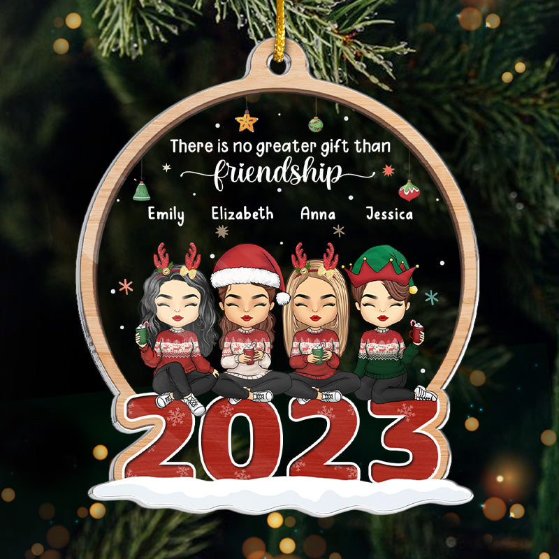 Le plus beau cadeau de la vie - Décoration personnalisée pour la famille - Boule à neige en acrylique - Cadeau de Noël pour les membres de la famille, les meilleurs amis, les meilleures amies et les sœurs
