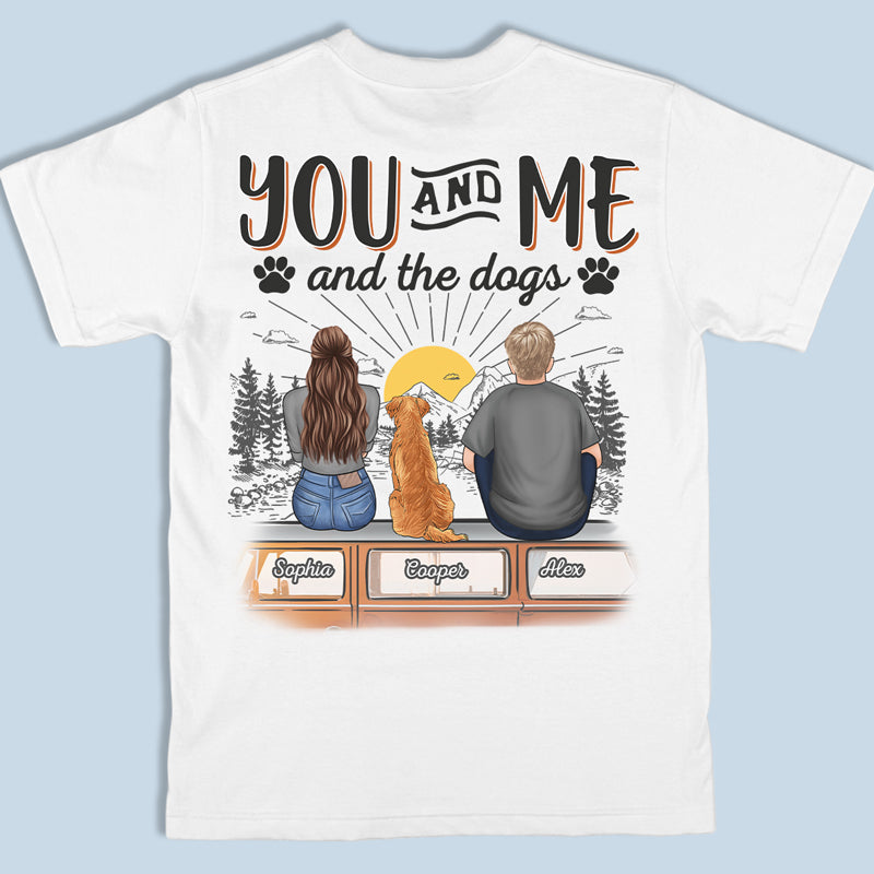 Toi, moi et nos amis à fourrure - T-shirt, sweat à capuche, sweat-shirt unisexe personnalisé avec imprimé au dos pour chien - Cadeau pour les propriétaires d'animaux et les amoureux des animaux