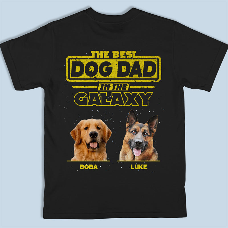 T-shirt, sweat à capuche et sweat-shirt unisexe personnalisé avec photo du meilleur papa de la galaxie - Cadeau pour propriétaires et amoureux des animaux