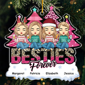 L'amitié est un cadeau précieux - Décoration personnalisée pour meilleure amie - Forme personnalisée en acrylique - Cadeau de Noël pour meilleures amies, meilleures amies, sœurs