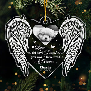 Custom Photo Our Hearts Were Not Ready - Memorial Personalized Custom Ornament - Acrylic Custom Shaped - Christmas Gift, Sympathy Gift For Pet Owners, Pet Lovers