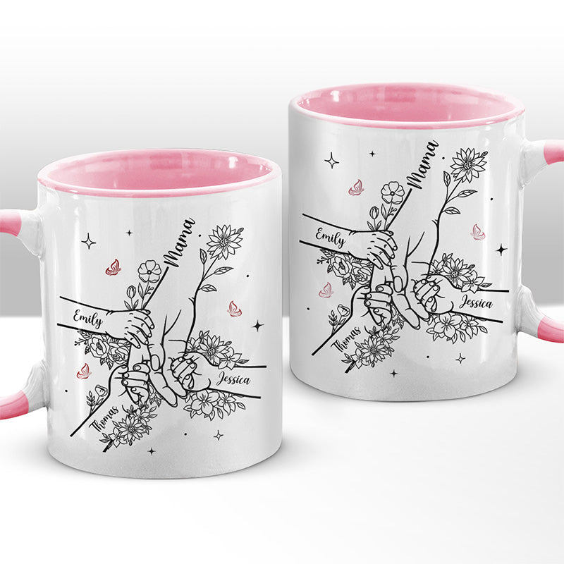 L'amour d'une mère ne finira jamais - Tasse personnalisée avec accents pour la famille - Fête des mères, cadeau pour maman, grand-mère
