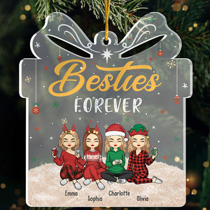 Meilleur ami jusqu'au bout - Décoration personnalisée pour meilleure amie - Coffret cadeau en acrylique - Cadeau de Noël pour meilleures amies, meilleures amies, sœurs