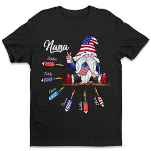 Nana, on t'aime tous les jours - T-shirt patriotique unisexe personnalisé pour la famille, sweat à capuche, sweat-shirt - Jour de l'Indépendance, 4 juillet, cadeau d'anniversaire pour grand-mère