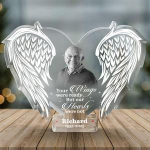 Photo personnalisée pour toujours dans nos cœurs - Plaque commémorative personnalisée en acrylique - Cadeau de Noël, cadeau de condoléances pour les membres de la famille