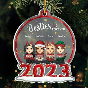 We Are Family - Family Personalized Custom Ornament - Acrylic Snow Globe Shaped - Christmas Gift For Siblings, Brothers, Sisters, Cousins, Friends