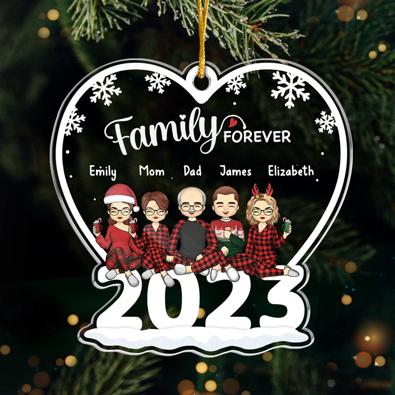 Les liens familiaux sont indestructibles - Décoration personnalisée pour la famille - Forme personnalisée en acrylique - Cadeau de Noël pour les membres de la famille