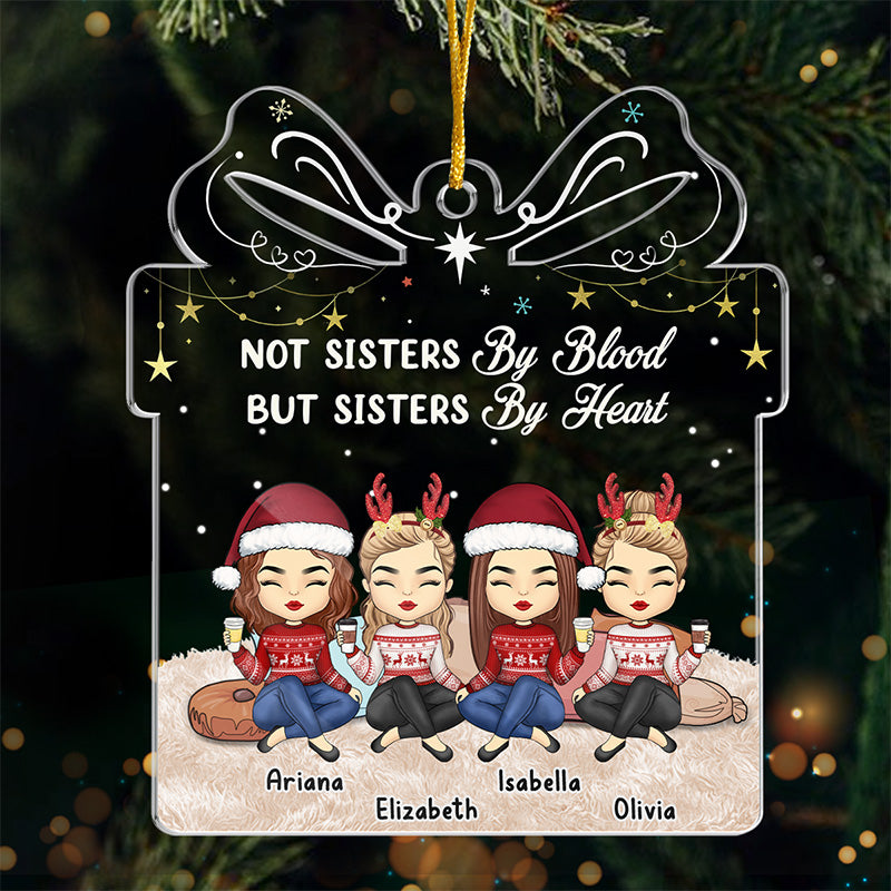 Nous sommes plus que des amis - Décoration personnalisée pour meilleure amie - Boîte cadeau en acrylique - Cadeau de Noël pour meilleures amies, meilleures amies, sœurs