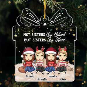 Nous sommes plus que des amis - Décoration personnalisée pour meilleure amie - Boîte cadeau en acrylique - Cadeau de Noël pour meilleures amies, meilleures amies, sœurs