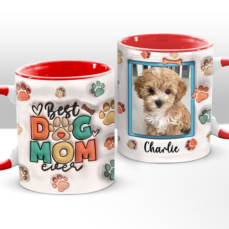Custom Photo Life Is Better With Fur Friends - Dog & Cat Personalized Custom 3D Inflated Effect Printed Accent Mug - Gift For Pet Owners, Pet Lovers