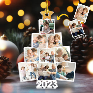 Photo personnalisée pour grands-parents et petits-enfants. Le sapin de Noël parfait - Ornement personnalisé familial - Forme personnalisée en acrylique - Cadeau de Noël pour grand-mère, grand-père