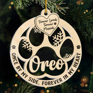 Aimé pour toujours, regretté pour toujours - Ornement commémoratif personnalisé - Forme personnalisée en acrylique - Cadeau de Noël, cadeau de condoléances pour les propriétaires d'animaux et les amoureux des animaux