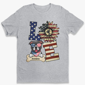 L'amour des animaux - Cadeau du 4 juillet - T-shirt unisexe personnalisé