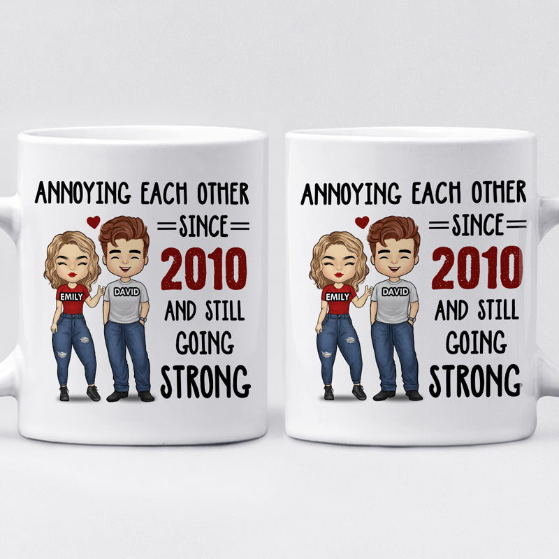 Vieillir ensemble, rester jeune de cœur - Tasse personnalisée pour couple - Cadeau pour mari et femme, anniversaire