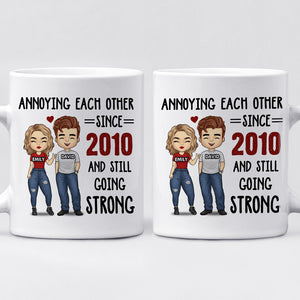 Vieillir ensemble, rester jeune de cœur - Tasse personnalisée pour couple - Cadeau pour mari et femme, anniversaire