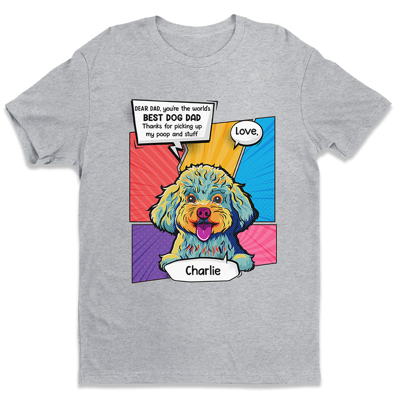 Cher papa, tu es le meilleur papa chien du monde - T-shirt unisexe personnalisé pour chien, sweat à capuche, sweat-shirt - Fête des pères, cadeau pour les propriétaires d'animaux, les amoureux des animaux
