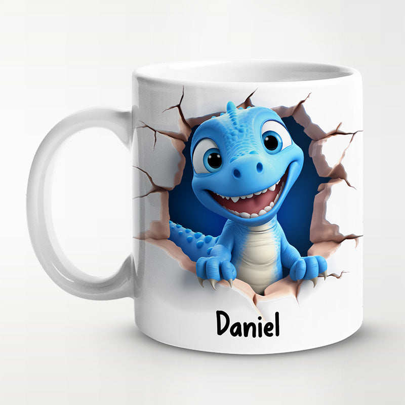 Mon Petit Dinosaure - Mug 3D personnalisé pour la famille - Cadeau de Noël pour les membres de la famille