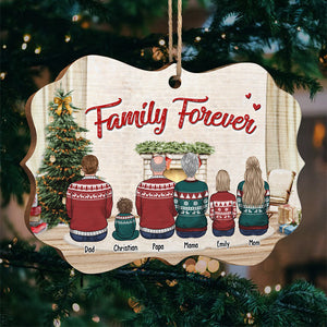 Belle Famille - Ornement Personnalisé Famille - Bois Forme Benelux - Cadeau de Noël pour les membres de la famille
