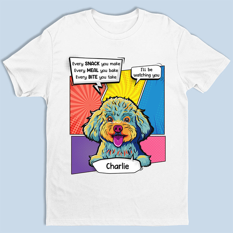 Je te surveillerai - T-shirt, sweat à capuche et sweat-shirt unisexe personnalisé pour chien - Cadeaux pour propriétaires et amoureux des animaux