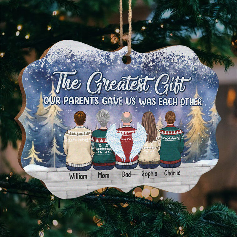 Le plus beau cadeau - Décoration familiale personnalisée - Bois en forme de Benelux - Cadeau de Noël pour les membres de la famille