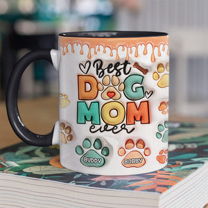 Life Is Better With Fur Friends - Dog & Cat Personalized Custom 3D Inflated Effect Printed Accent Mug - Gift For Pet Owners, Pet Lovers