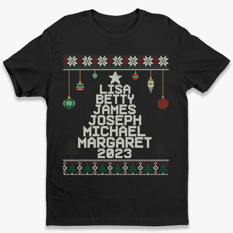 Mon sapin de Noël, mon amour - T-shirt unisexe personnalisé, sweat à capuche, sweat-shirt - Cadeau de Noël pour les membres de la famille
