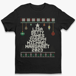 Mon sapin de Noël, mon amour - T-shirt unisexe personnalisé, sweat à capuche, sweat-shirt - Cadeau de Noël pour les membres de la famille
